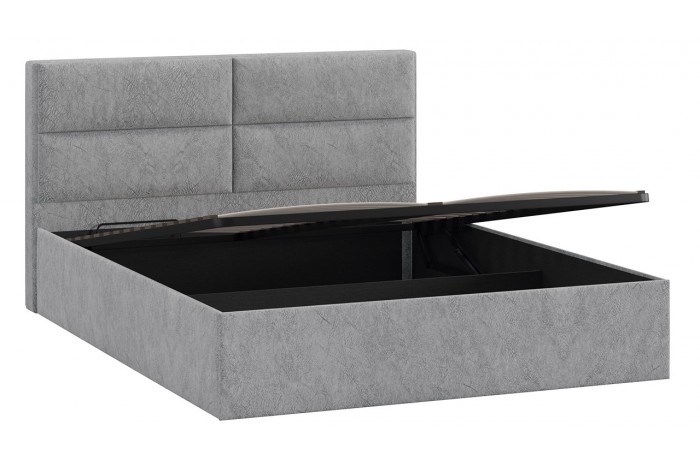 Кровать с ПМ «Глосс» 1800 Тип 1 (с подъемным механизмом) Микровелюр Wellmart Silver