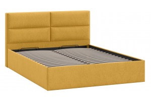 Кровать с ПМ Глосс 1800 Тип 1 с подъемным механизмом Микровелюр Wellmart Yellow