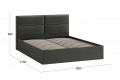 Кровать с ПМ «Глосс» 1800 Тип 1 (с подъемным механизмом) Велюр Confetti Stone