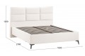 Кровать без ПМ «Делана» 1600 (без подъемного механизма) Экомех Barni Milk