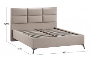 Кровать без ПМ Делана 1600 (без подъемного механизма) Микрошенилл Relax Latte