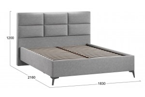 Кровать без ПМ Делана 1600 (без подъемного механизма) Микрошенилл Relax Mocco