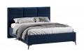 Кровать без ПМ «Делана» 1600 (без подъемного механизма) Микровелюр Wellmart Blue