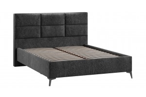 Кровать без ПМ Делана 1600 (без подъемного механизма) Микровелюр Wellmart Graphite