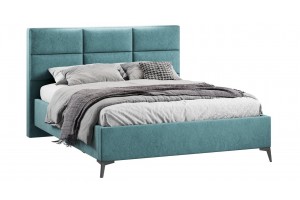 Кровать без ПМ Делана 1600 (без подъемного механизма) Микровелюр Wellmart Indigo