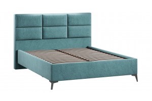 Кровать без ПМ Делана 1600 (без подъемного механизма) Микровелюр Wellmart Indigo