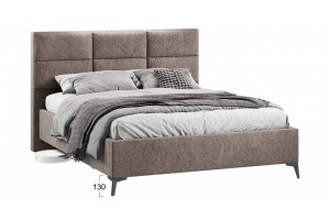 Кровать без ПМ Делана 1600 (без подъемного механизма) Микровелюр Wellmart Latte