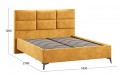 Кровать без ПМ «Делана» 1600 (без подъемного механизма) Микровелюр Wellmart Yellow