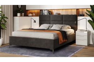 Кровать без ПМ Делана 1600 (без подъемного механизма) Велюр Brut Chocolate 17