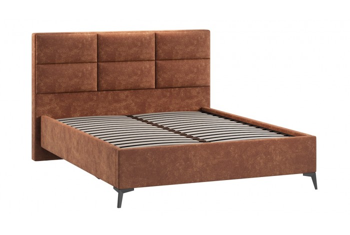 Кровать без ПМ «Делана» 1600 (без подъемного механизма) Велюр Brut Terracot 13