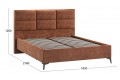 Кровать без ПМ «Делана» 1600 (без подъемного механизма) Велюр Brut Terracot 13