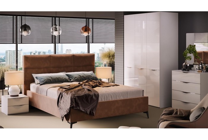 Кровать без ПМ «Делана» 1600 (без подъемного механизма) Велюр Brut Terracot 13