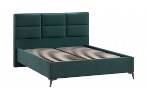 Кровать без ПМ Делана 1600 (без подъемного механизма) Велюр Confetti Deep forest