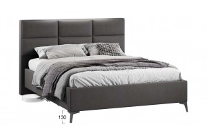 Кровать без ПМ Делана 1600 (без подъемного механизма) Велюр Графит