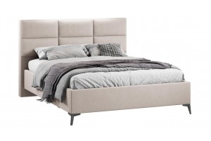 Кровать без ПМ Делана 1600 (без подъемного механизма) Велюр Мокко светлый