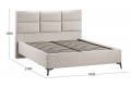 Кровать без ПМ «Делана» 1600 (без подъемного механизма) Велюр Мокко светлый