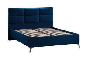 Кровать без ПМ Делана 1600 (без подъемного механизма) Велюр Confetti Blue