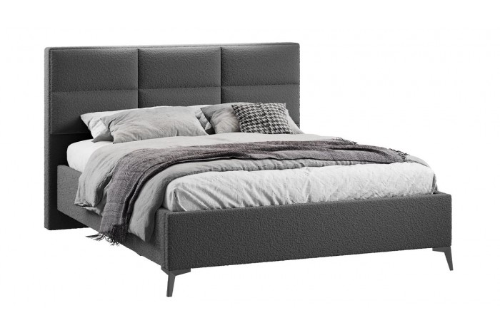 Кровать с ПМ «Делана» 1600 (с подъемным механизмом) Экомех Barni Grey