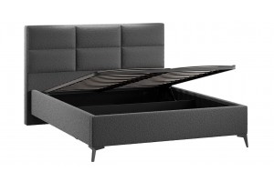 Кровать с ПМ Делана 1600 (с подъемным механизмом) Экомех Barni Grey