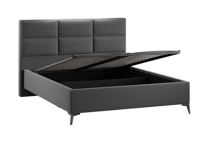 Кровать с ПМ «Делана» 1600 (с подъемным механизмом) Экомех Barni Grey