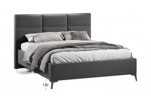 Кровать с ПМ Делана 1600 (с подъемным механизмом) Экомех Barni Grey