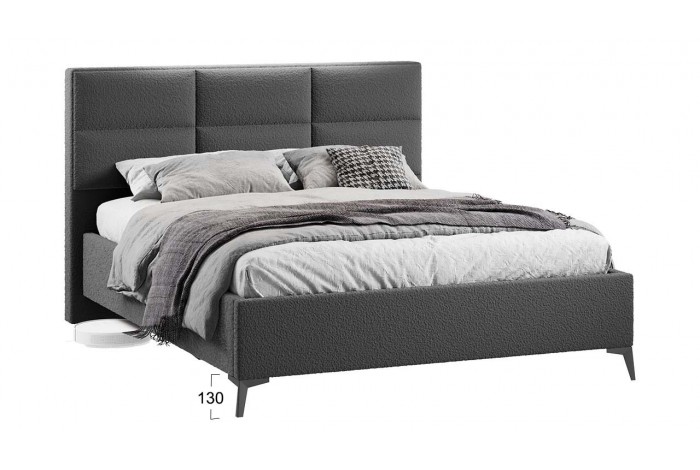 Кровать с ПМ «Делана» 1600 (с подъемным механизмом) Экомех Barni Grey