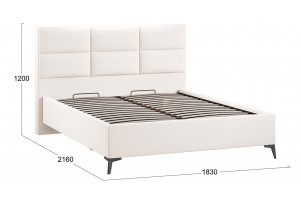 Кровать с ПМ Делана 1600 (с подъемным механизмом) Экомех Barni Milk