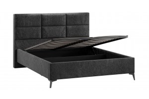 Кровать с ПМ Делана 1600 (с подъемным механизмом) Микровелюр Wellmart Graphite