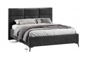 Кровать с ПМ Делана 1600 (с подъемным механизмом) Микровелюр Wellmart Graphite