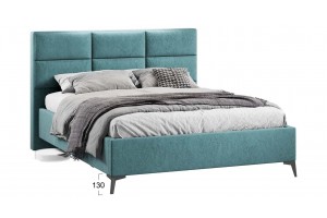 Кровать с ПМ Делана 1600 (с подъемным механизмом) Микровелюр Wellmart Indigo