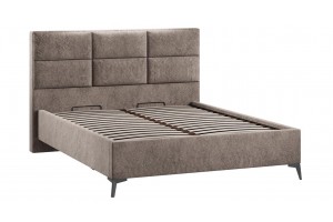 Кровать с ПМ Делана 1600 (с подъемным механизмом) Микровелюр Wellmart Latte