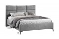 Кровать с ПМ «Делана» 1600 (с подъемным механизмом) Микровелюр Wellmart Silver