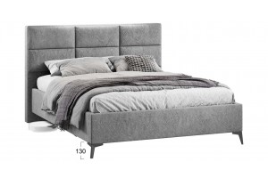 Кровать с ПМ Делана 1600 (с подъемным механизмом) Микровелюр Wellmart Silver