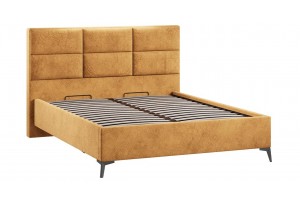 Кровать с ПМ Делана 1600 (с подъемным механизмом) Микровелюр Wellmart Yellow