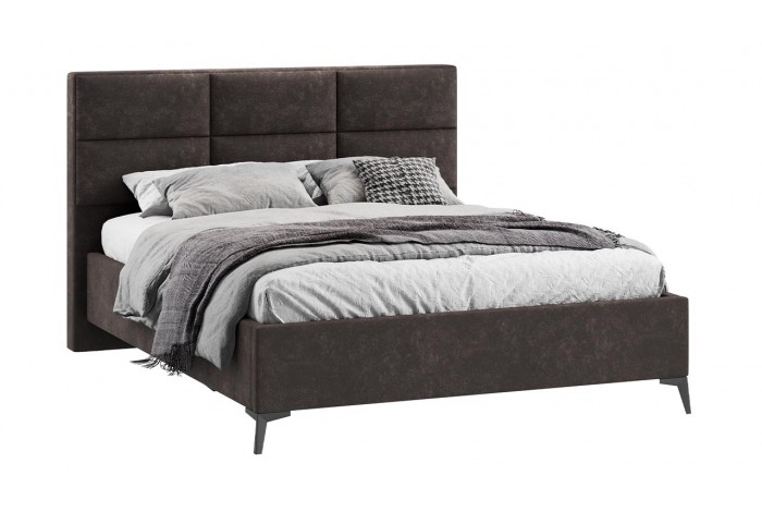 Кровать с ПМ «Делана» 1600 (с подъемным механизмом) Велюр Brut Chocolate 17
