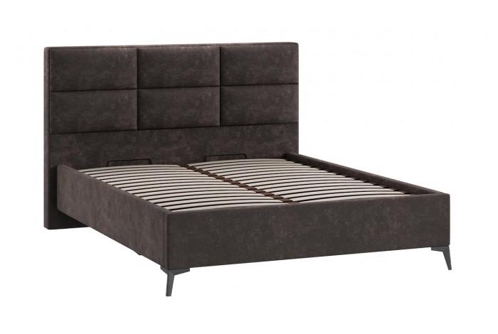 Кровать с ПМ «Делана» 1600 (с подъемным механизмом) Велюр Brut Chocolate 17