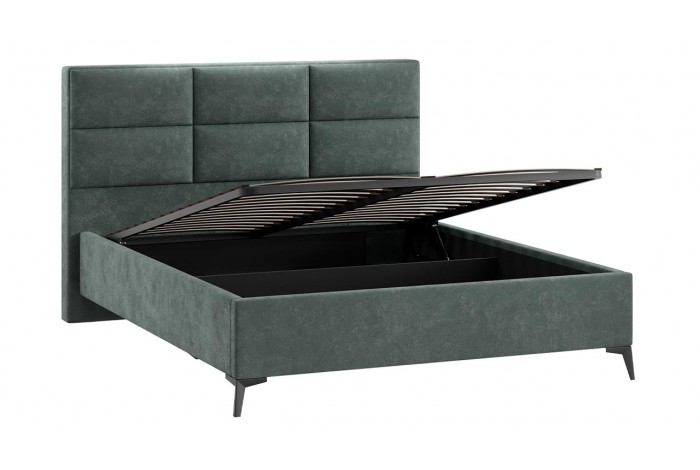 Кровать с ПМ «Делана» 1600 (с подъемным механизмом) Велюр Brut Forest 09