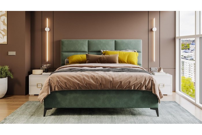 Кровать с ПМ «Делана» 1600 (с подъемным механизмом) Велюр Brut Forest 09