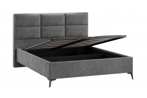 Кровать с ПМ Делана 1600 (с подъемным механизмом) Велюр Brut Grey 16