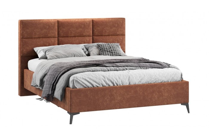 Кровать с ПМ «Делана» 1600 (с подъемным механизмом) Велюр Brut Terracot 13