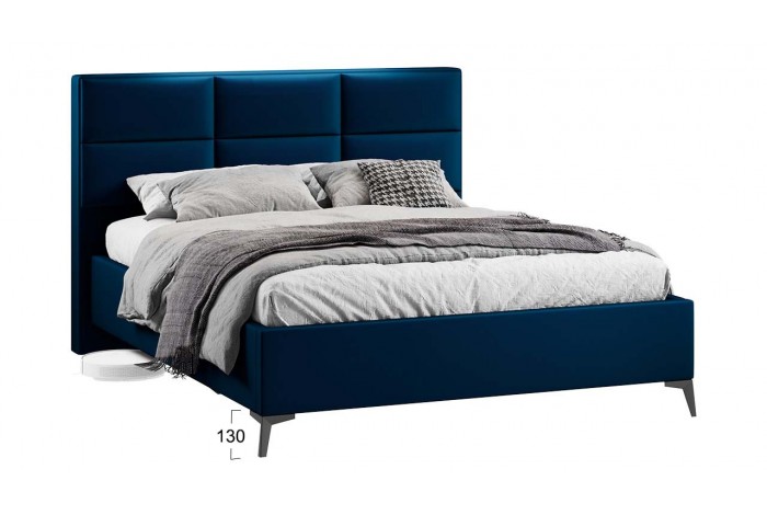 Кровать с ПМ «Делана» 1600 (с подъемным механизмом) Велюр Confetti Blue
