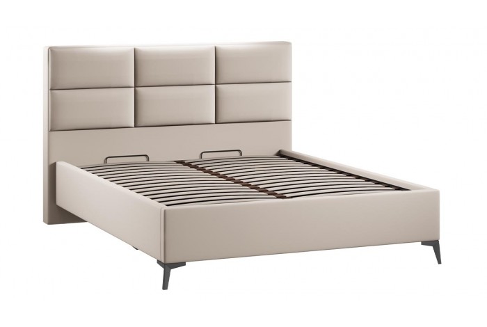 Кровать с ПМ «Делана» 1600 (с подъемным механизмом) Велюр Confetti Cream
