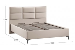 Кровать с ПМ Делана 1600 (с подъемным механизмом) Велюр Confetti Cream