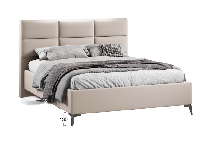 Кровать с ПМ «Делана» 1600 (с подъемным механизмом) Велюр Confetti Cream