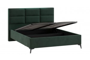 Кровать с ПМ Делана 1600 (с подъемным механизмом) Велюр Confetti Deep forest