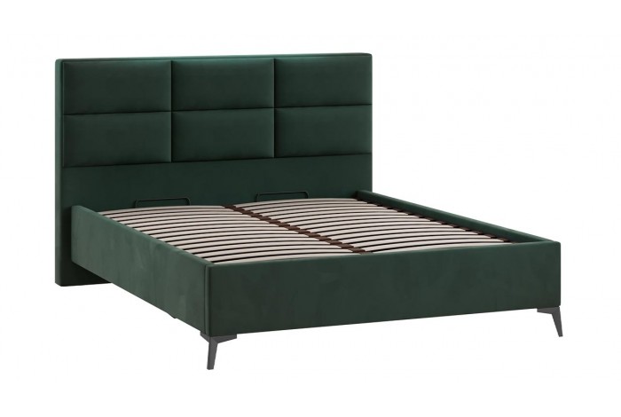 Кровать с ПМ «Делана» 1600 (с подъемным механизмом) Велюр Confetti Deep forest