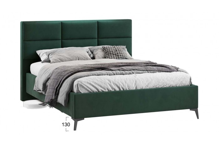 Кровать с ПМ «Делана» 1600 (с подъемным механизмом) Велюр Confetti Deep forest
