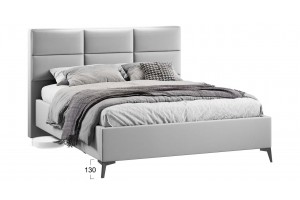 Кровать с ПМ Делана 1600 (с подъемным механизмом) Велюр Confetti Silver