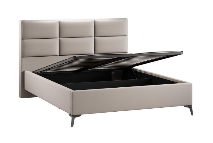 Кровать с ПМ «Делана» 1600 (с подъемным механизмом) Велюр Confetti Smoke