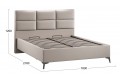 Кровать с ПМ «Делана» 1600 (с подъемным механизмом) Велюр Confetti Smoke